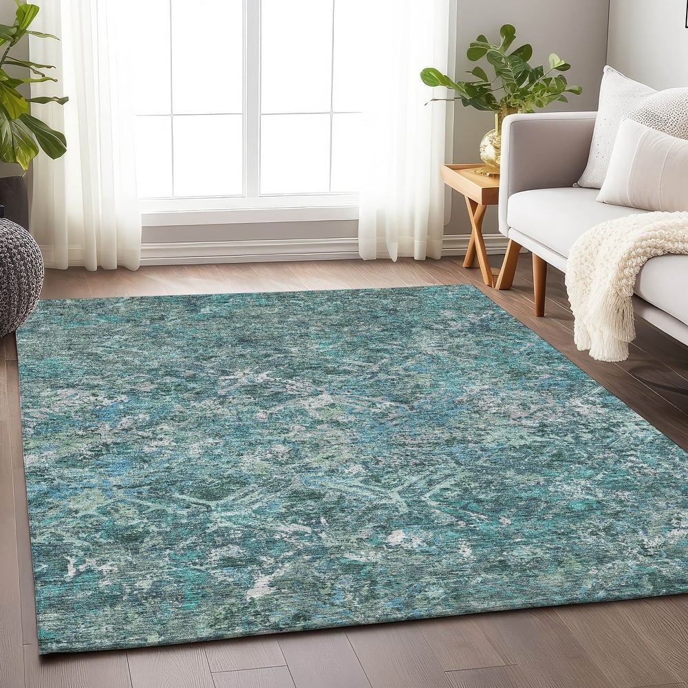 Premium Washable Super Soft Trellis Distressed Mayfield Rug