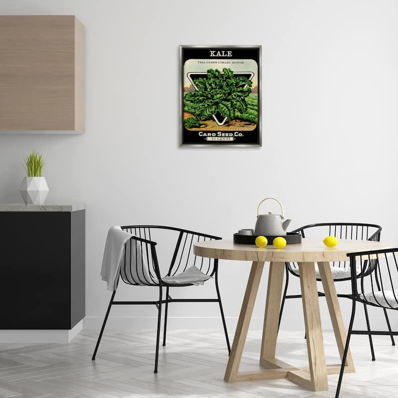Stupell Vintage Garden Kale Framed Floater Canvas Wall Art Design By Lil' Rue