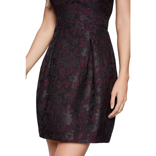 floral embroidered cocktail dress