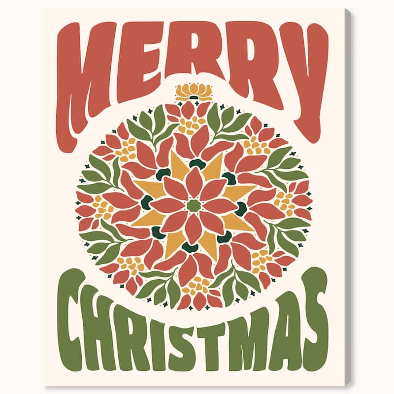 Wynwood Studio Canvas Holiday and Seasonal Classic Christmas Ornament Red Modern & Contemporary Wall Art Canvas Print