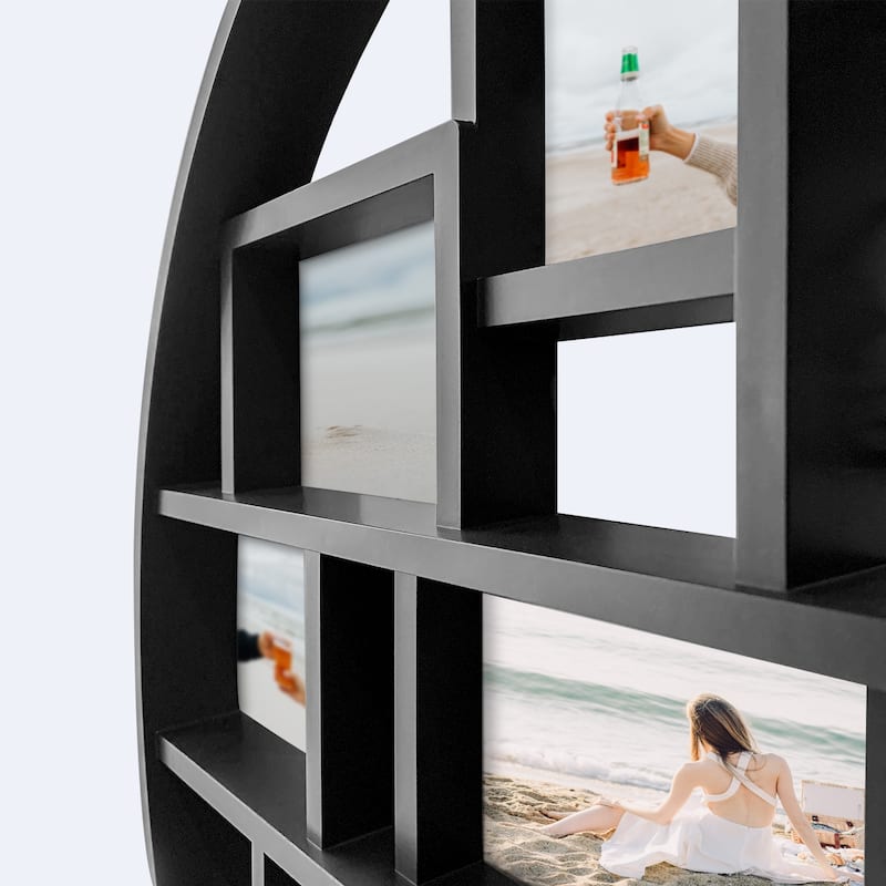 HELLO LAURA 9 Openings Collage Picture Frame Black Family Pictures Wall Decor