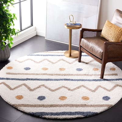 SAFAVIEH Calico Shag Ingeburg Boho 1.5-inch Thick Rug