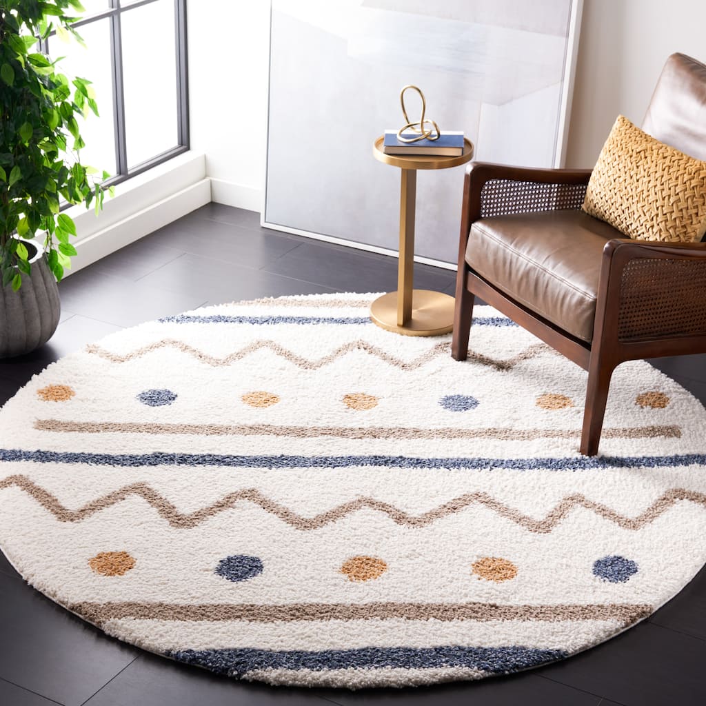 SAFAVIEH Calico Shag Ingeburg Boho 1.5-inch Thick Rug