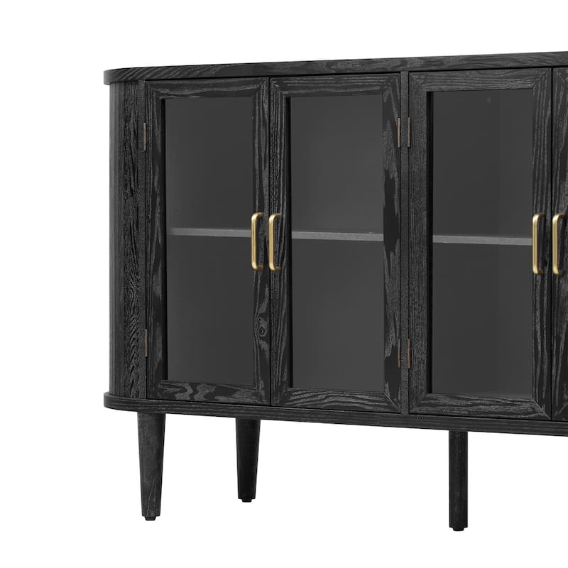 Storage Sideboard Cabinet Wood Buffet Cabinet with Glass Doors