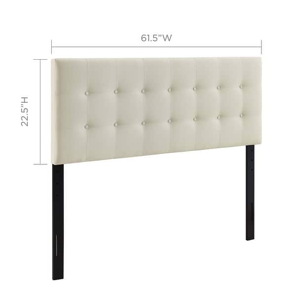 dimension image slide 9 of 27, Emily Upholstered Fabric Headboard