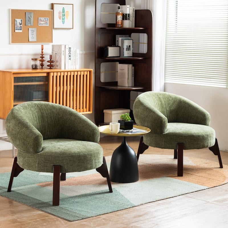 XINMICS Modern Accent Chair Upholstered Armchair for Living Room, Bedroom