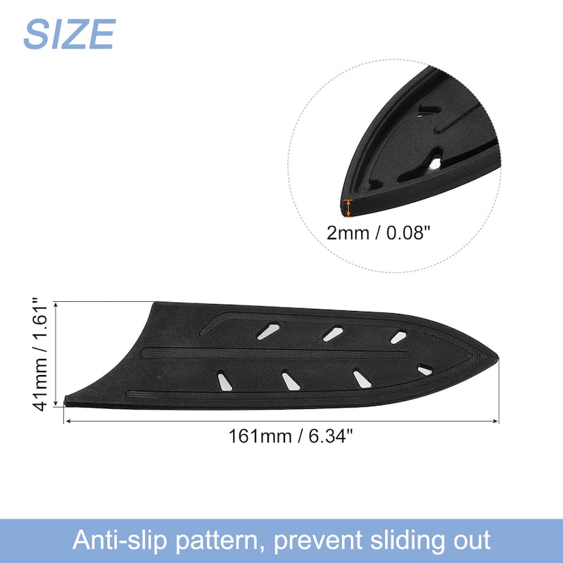 2Pcs Knife Cover Sleeves Knife Edge Guards Blade Protector for 6" Ceramic Knife - Black - Black