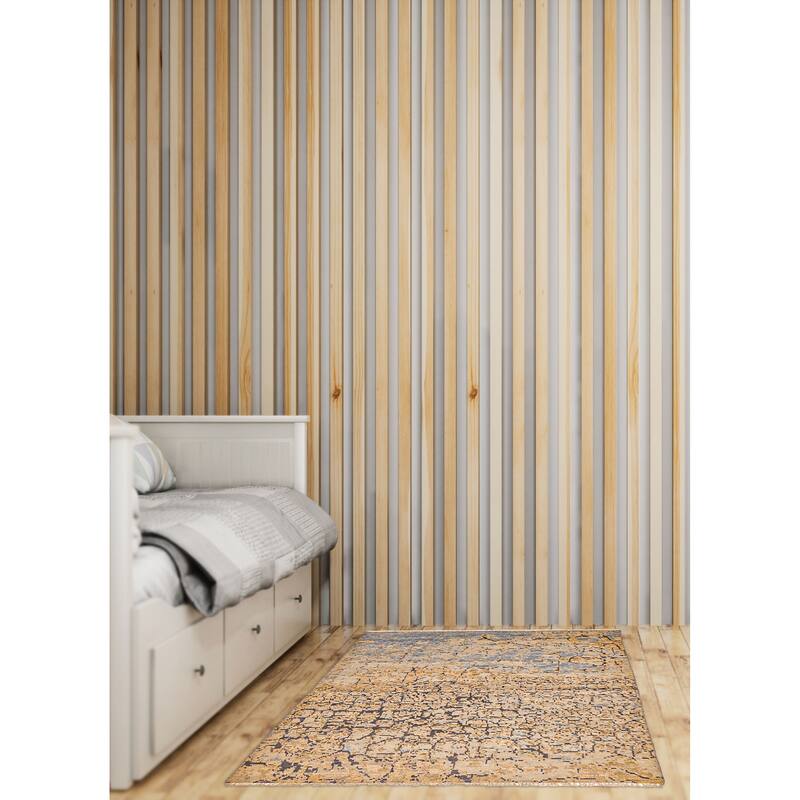 ECARPETGALLERY Hand-knotted Legacy Light Khaki Wool Rug - 5'5 x 8'5