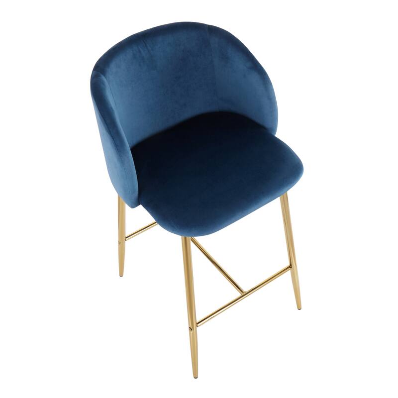 Silver Orchid Harding Velvet Counter Stool (Set of 2)