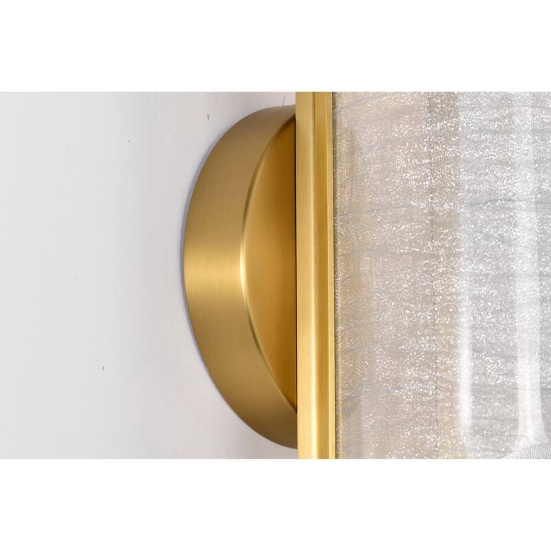 Idris LED 1 Light Wall Sconce Vintage Brass Finish Light Guide Panels - Vintage Brass