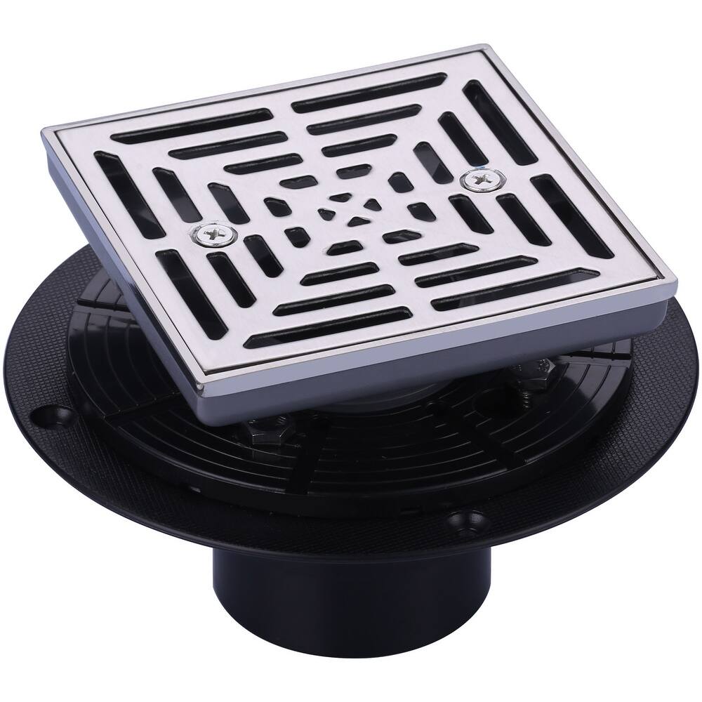 WOWOW 4.5 in. Floor Drain with Square Screw-Tite Strainer