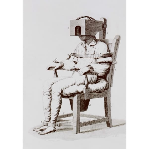 Shop The Tranquilizing Chair Of Benjamin Rush A Mental Patient Is