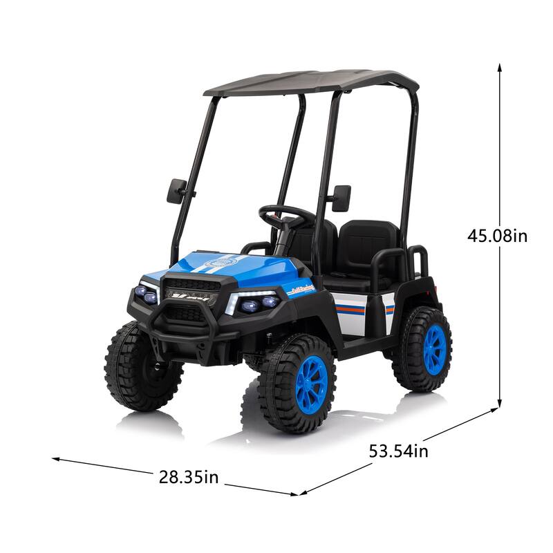 24V Xl Kids Electric Ride-On Truck W/Rc - Spacious 20in Wide Seat, Removable Sunshade, Dual-Motor Drive,Recommended Age: 3-8