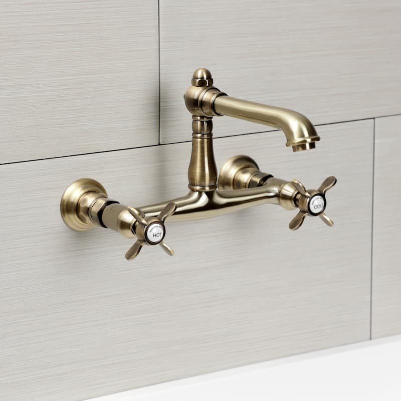 Essex Two-Handle 2-Hole Wall Mount Bathroom Faucet