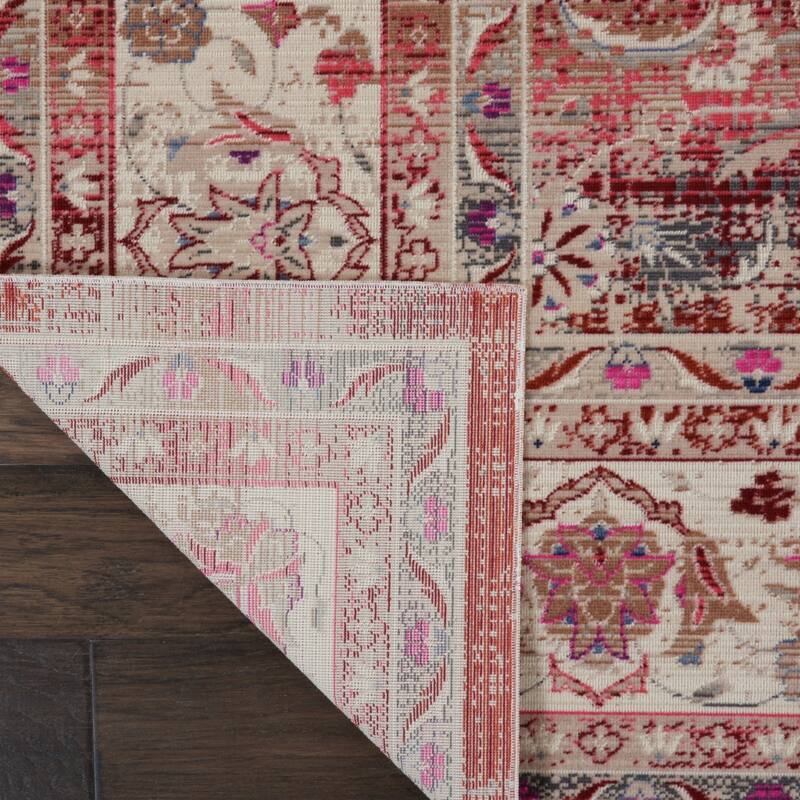 HomeRootsFloral Transitional Rectangle Area Rug - 118' X '94' X '0.5