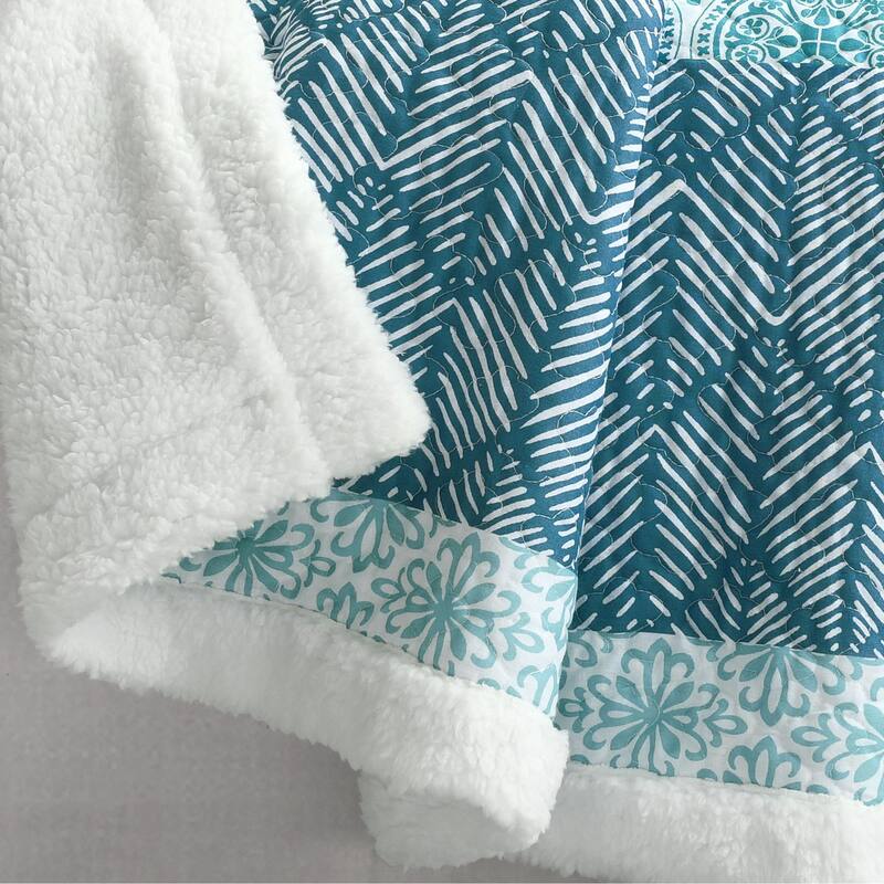 The Curated Nomad Presidio Bohemian Stripe Sherpa Throw
