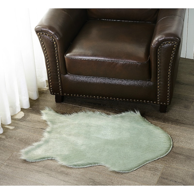 Serenta Shag Sheepskin Silky FauxFur Area Rug Sofa Decor - 24" x 36" - 24" x 36"