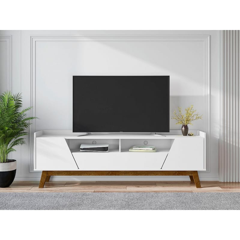 Manhattan Comfort Mid Century Marcus 70.86 In. TV Stand - White