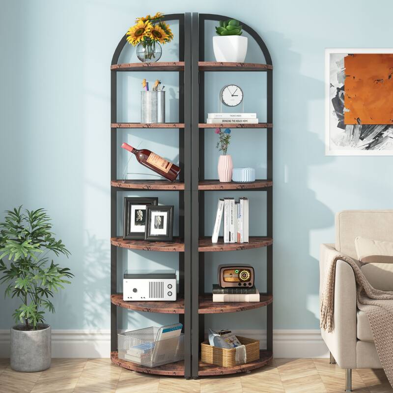 6 Tier/ 7 Tier Corner Shelf, Corner Bookshelf Plant Stand Display Rack