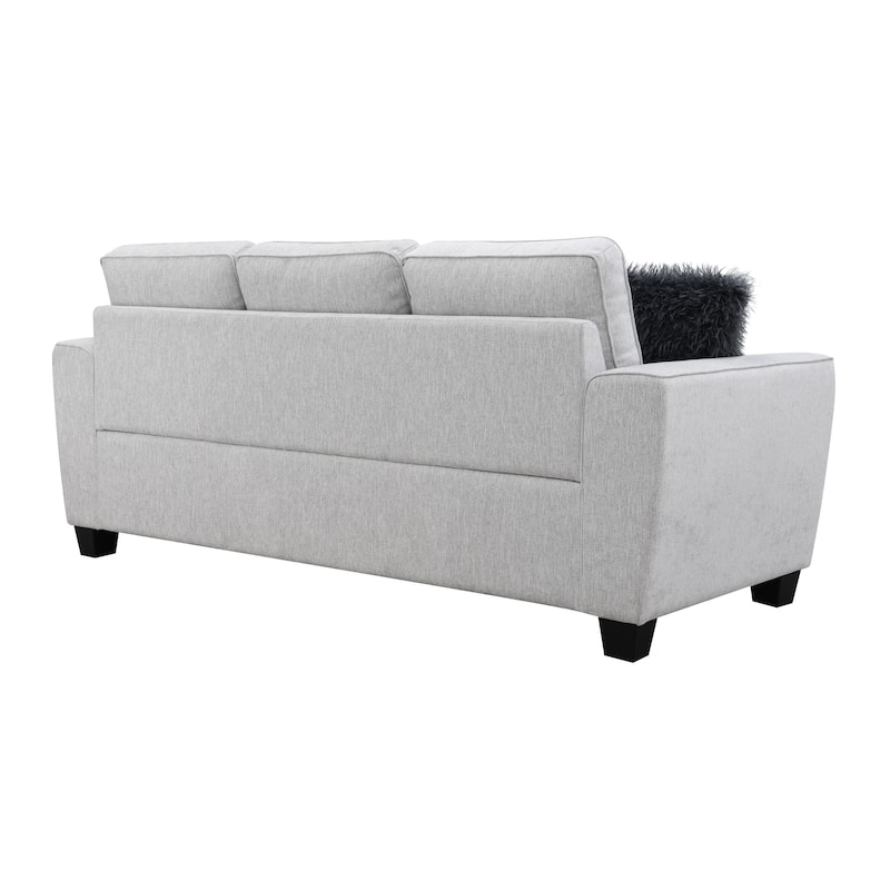 Furniture of America Maevy Chenille Sofa with Accent Pillows