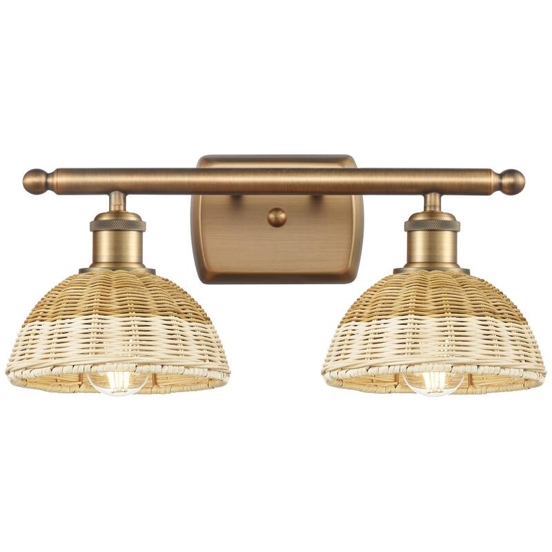 Innovations Lighting 516-2W-8-18 Bristol Natural II Vanity Bristol - Brushed Brass / Natural