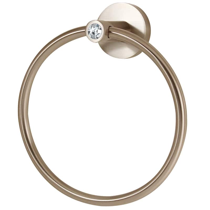 Alno 6 Inch Towel Ring from the Contemporary I Crystal Collection