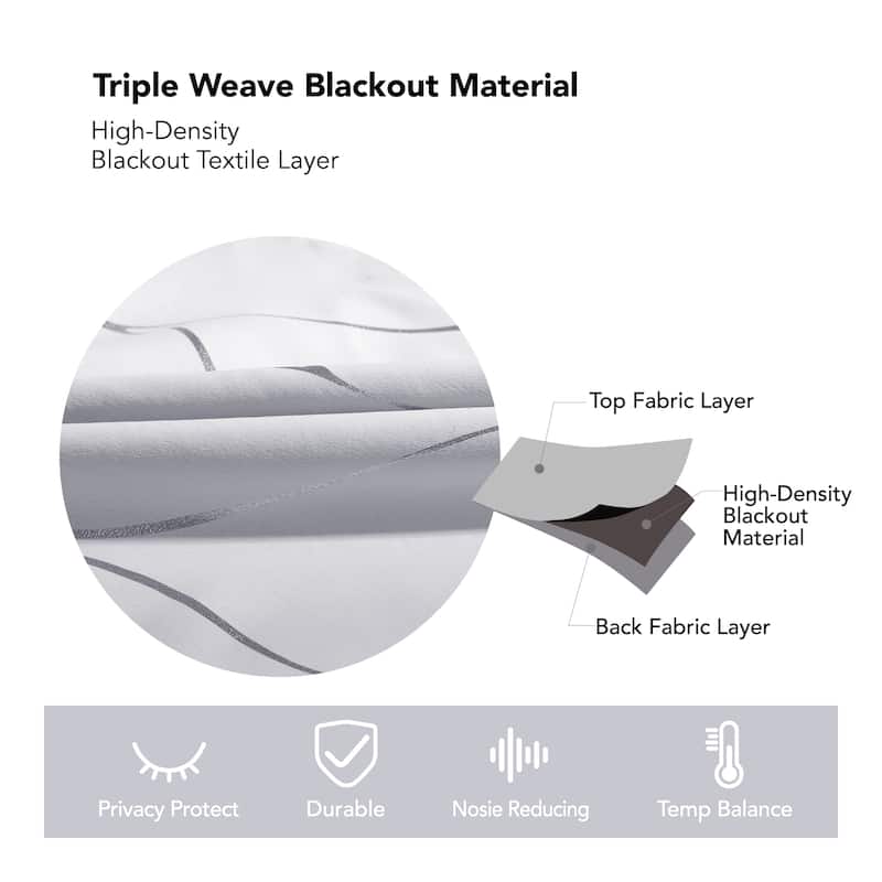 Deconovo Silver Line 42 Width Curtain Panel Pair (2 Panel)