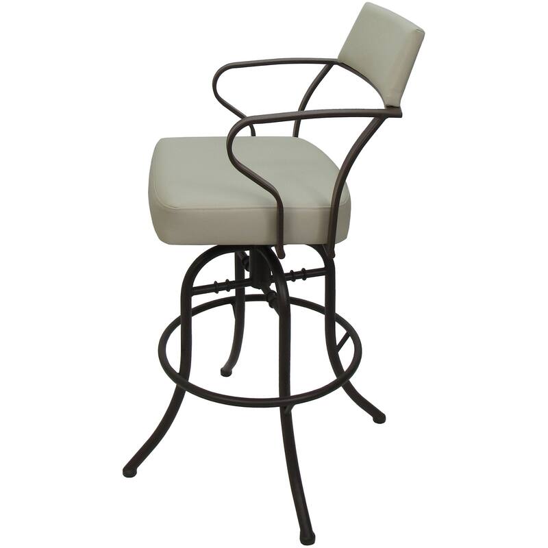 Carolina Beige Swivel Tilt Counter 26" Metal Bar Stool - 26" Seat