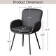 preview thumbnail 6 of 7, Modern minimalist dining chair faux leather upholstery with metal legs