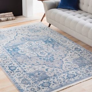 Vintage Persian Traditional Blue Area Rug - 8' 10" x 12' 10"