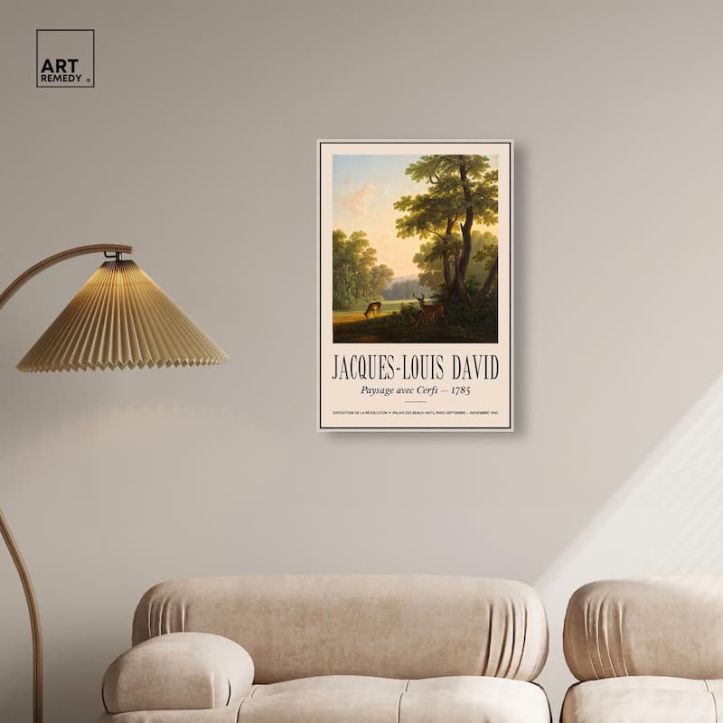 Deer in a Forest Canvas by Art Remedy