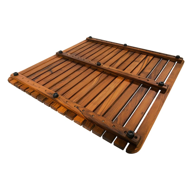 Nordic Style Teak Oiled Square Shower and Bath Mat 24" x 24"