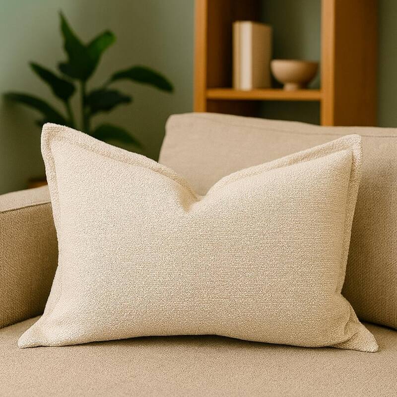 Homey COZY Soft Ivory Throw Pillow