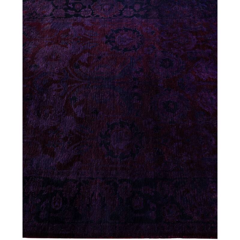 Overdyed One-of-a-Kind Hand-Knotted Area Rug - Purple - 3' 2" x 5' 3"