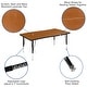 preview thumbnail 17 of 23, 76" Oval Wave Flexible Laminate Activity Table Set with 14" Student Stack Chairs - 76"D x 47.5"W x 16.25" - 25.25"H