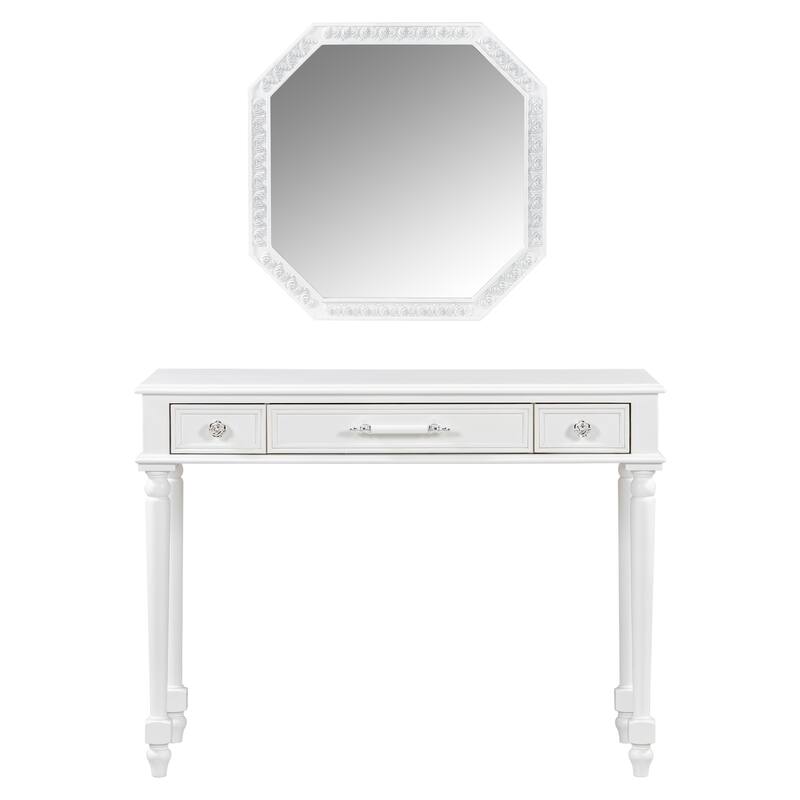 Makeup Vanity with 3-Drawer,Dressing Table with Mirror