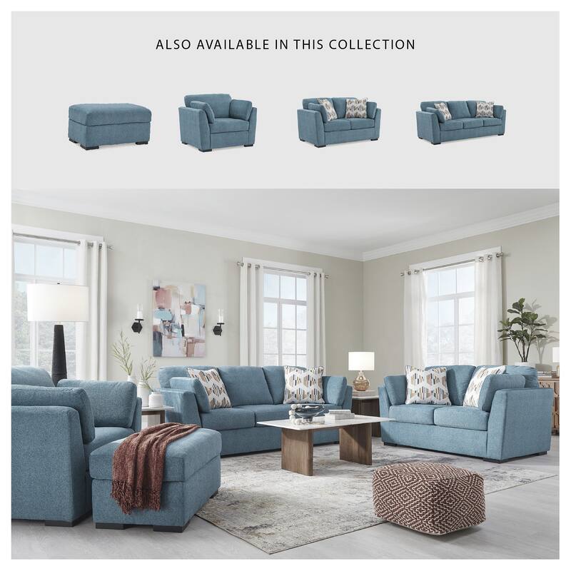 Signature Design by Ashley Keerwick Teal Queen Sofa Sleeper - 94" W x 41" D x 39" H