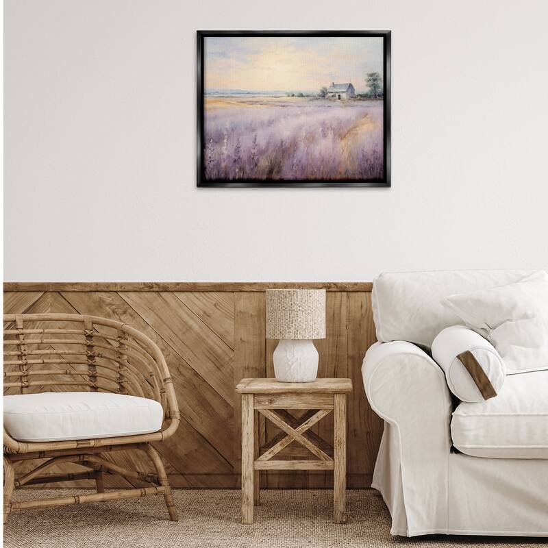 Stupell Lavender Farm Fields Framed Floater Canvas Wall Art Design By Arlington Prints