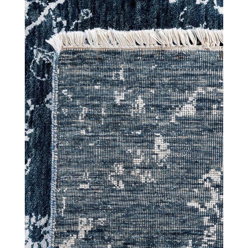 Ikat One-of-a-Kind Hand-Knotted Area Rug, Blue - 8' 1" x 10' 2"
