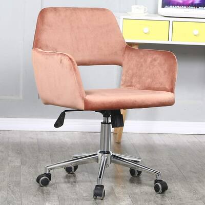 Velvet Office Chair Swivel Task Chair Adjustable Mid Height Casters Rolling Computer Chair Modern for Home Office