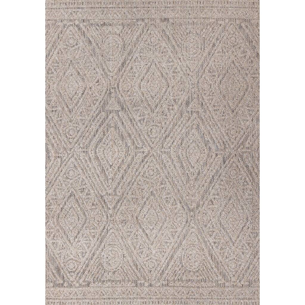 Alta Collection - Grey Beige Textured Area Rug, 2'0" x 3'3" - 2'0" x 3'3"