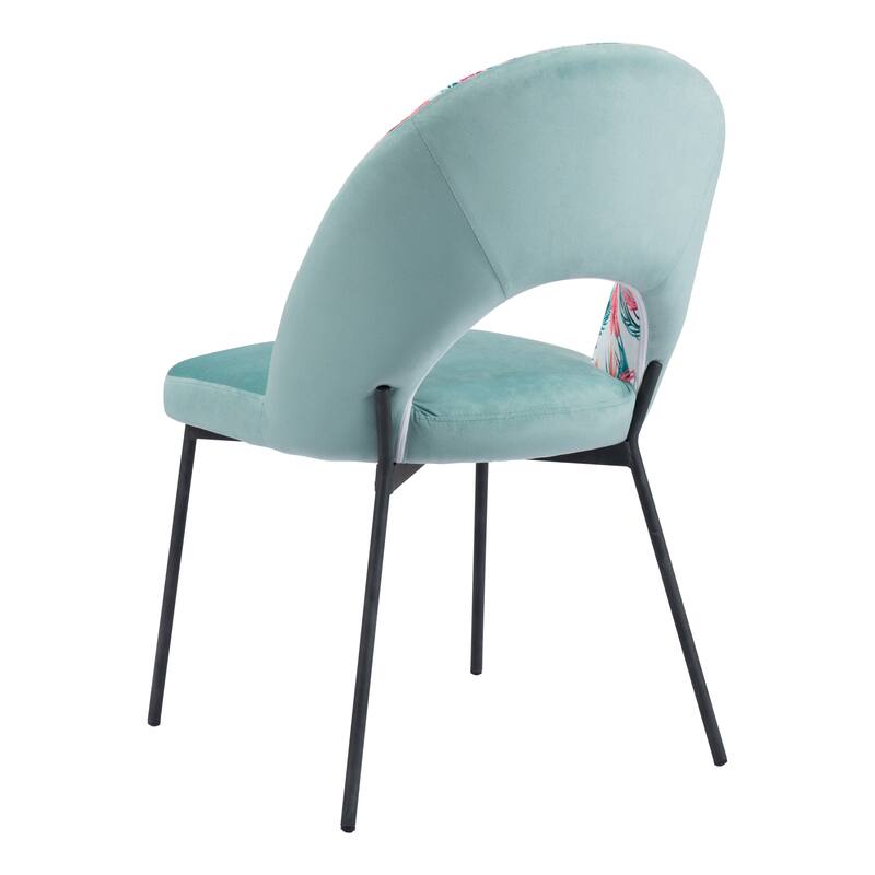 Current Creek Dining Chair (Set of 2) Multicolor Print & Green - 54 x 84