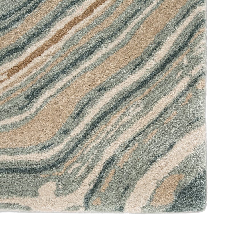 Silver Orchid Leopoldi Handmade Abstract Area Rug