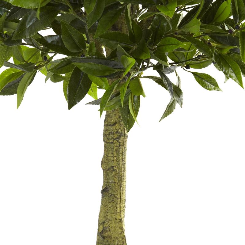 Bay Leaf Topiary Tree 3ft, Indoor Outdoor Accent Plant, UV Resistant, Home Office Decor, Decorative Plant Gift - 3ft.