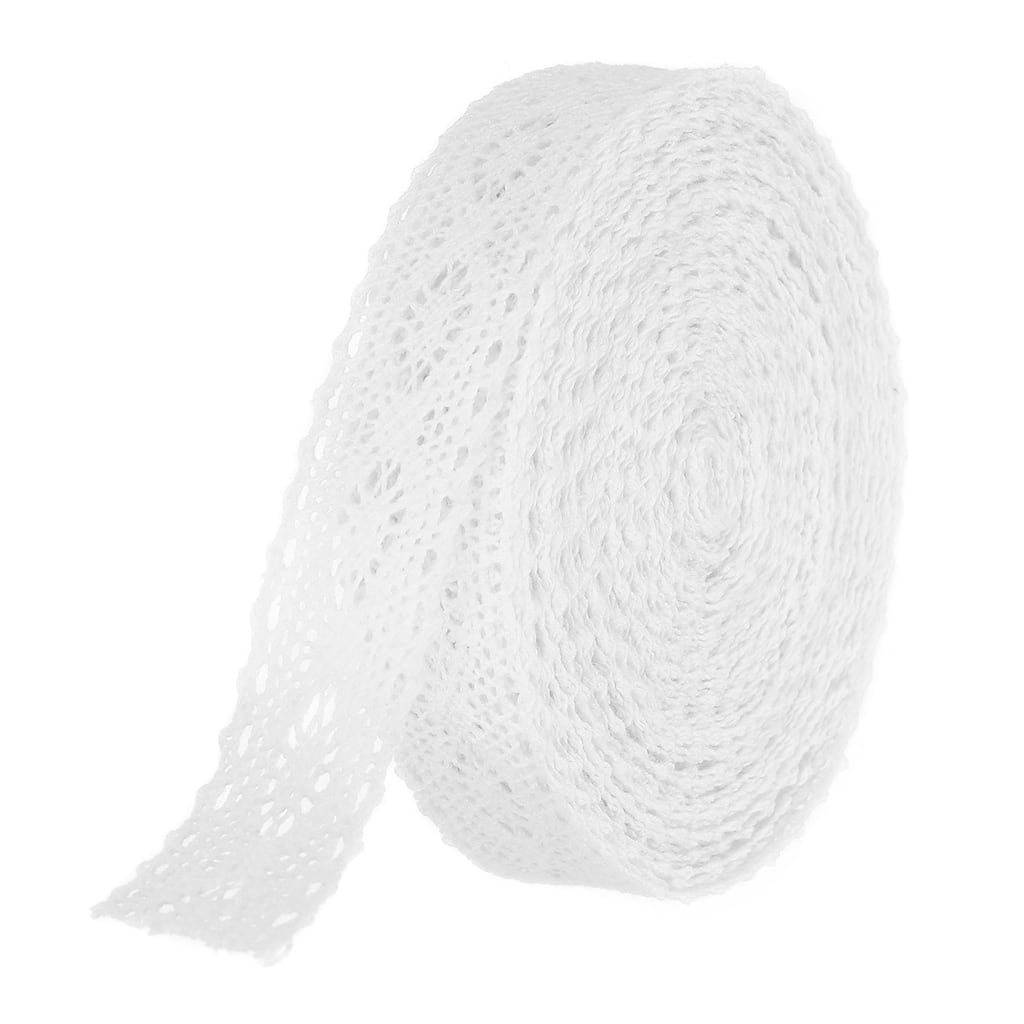 White 1 Inch Wide Cotton Lace Ribbon Lace Trim