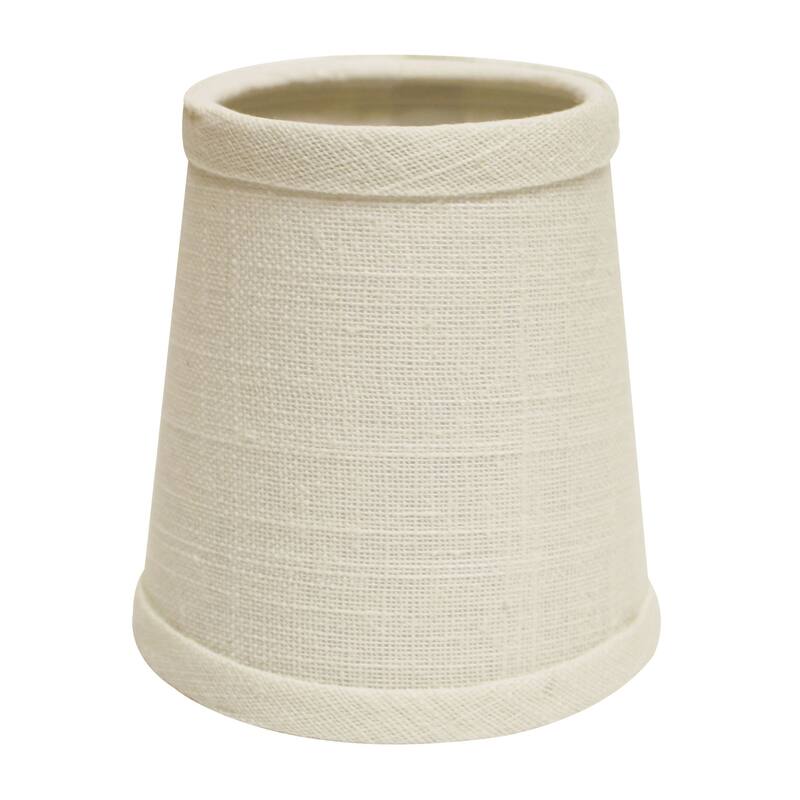 HomeRoots Off White Linen Empire Lamp Shade - 4"x4"x4"
