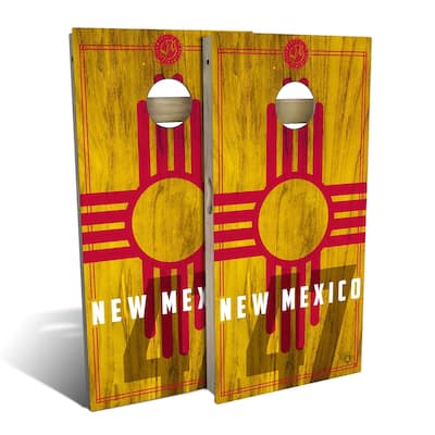 New Mexico State Flag 2 Outdoor Cornhole Board Set