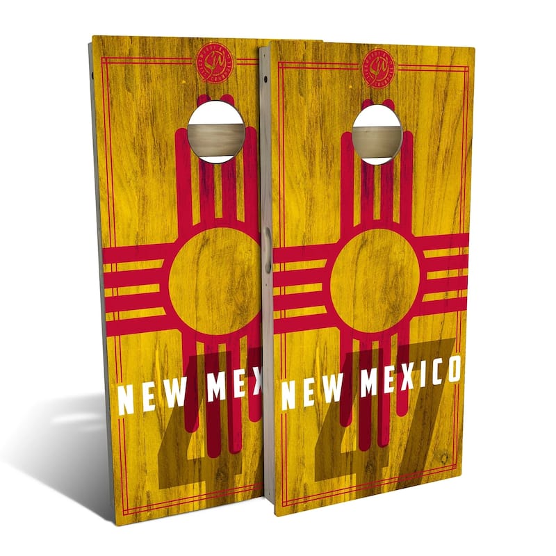 New Mexico State Flag 2.0 Outdoor Cornhole Board Set