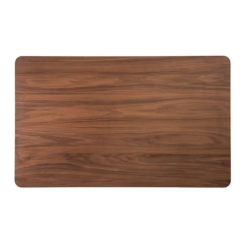 Rectangular Wooden Dining Table with Angled Legs in Walnut