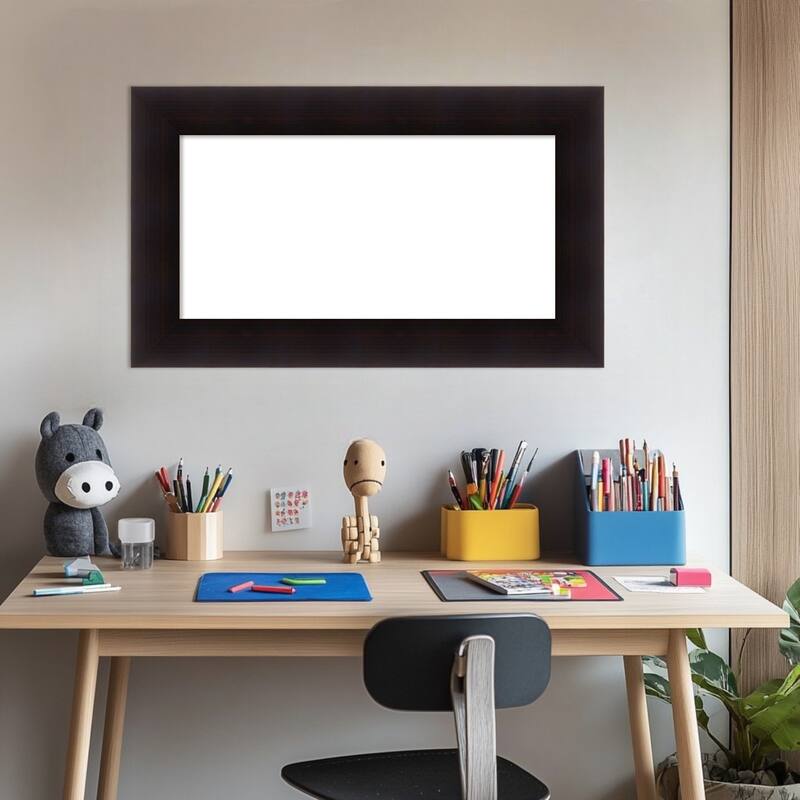 Amanti Art Portico Espresso Framed Dry Erase Magnetic Board